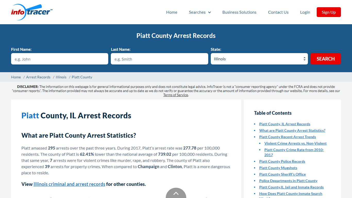 Piatt County, IL Arrests, Mugshots & Jail Records - InfoTracer